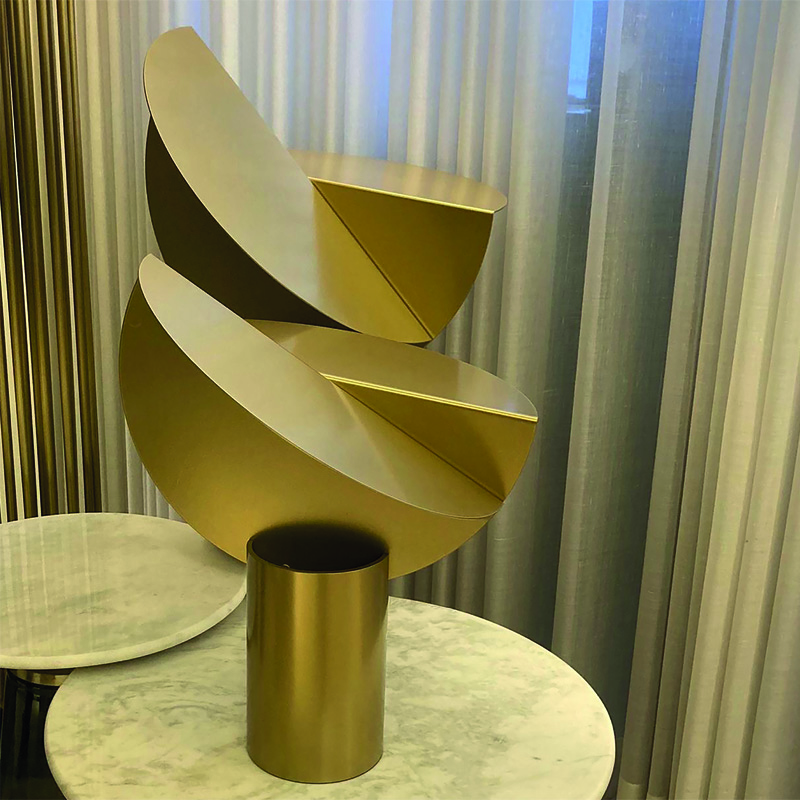 ALA Big Gold Gold Table/Floor Lamp Carlon Nason